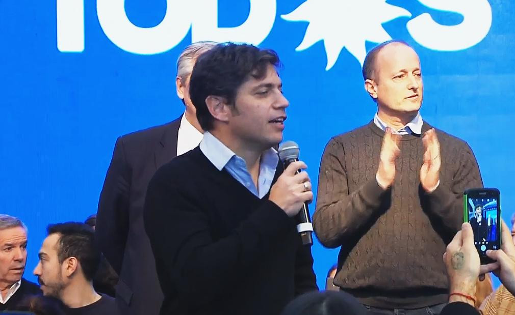 Axel Kicillof junto a Alberto Fernández y Martín Insaurralde en Lomas de Zamora, Elecciones 2019, Frente de Todos	
