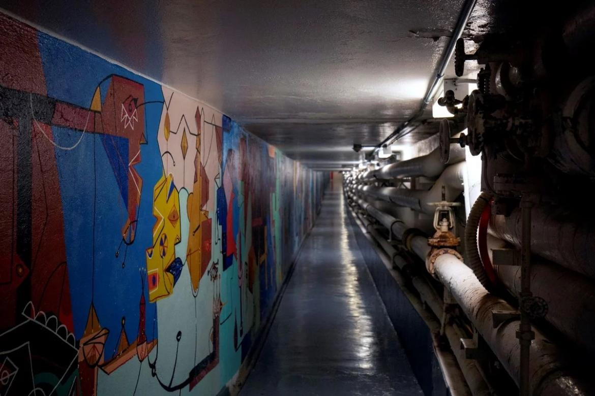 Mural secreto del uruguayo Páez Vilaró en un túnel de Washington, arte, AFP