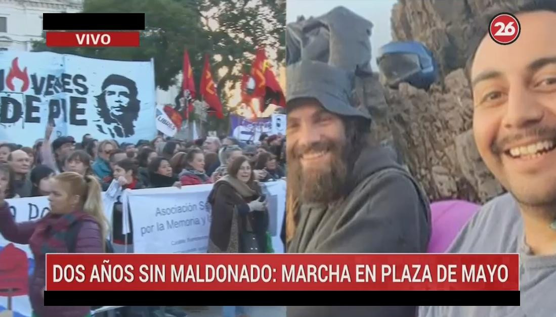 Marcha, Santiago Maldonado, Plaza de Mayo, CANAL 26