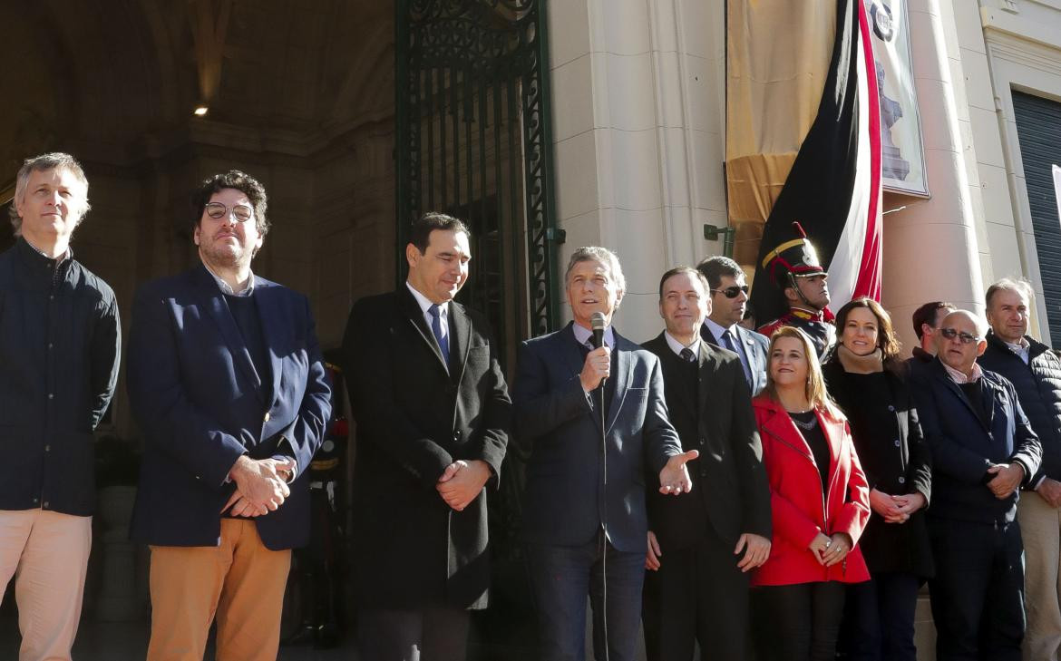 Mauricio Macri en acto conmemorativo por el 150° aniversario del histórico Colegio General San Martín, AGENCIA NA