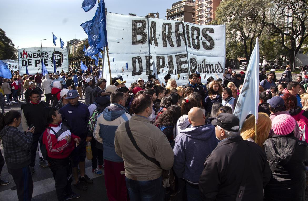 Manifestación en el centro porteño, polentazo, NA	