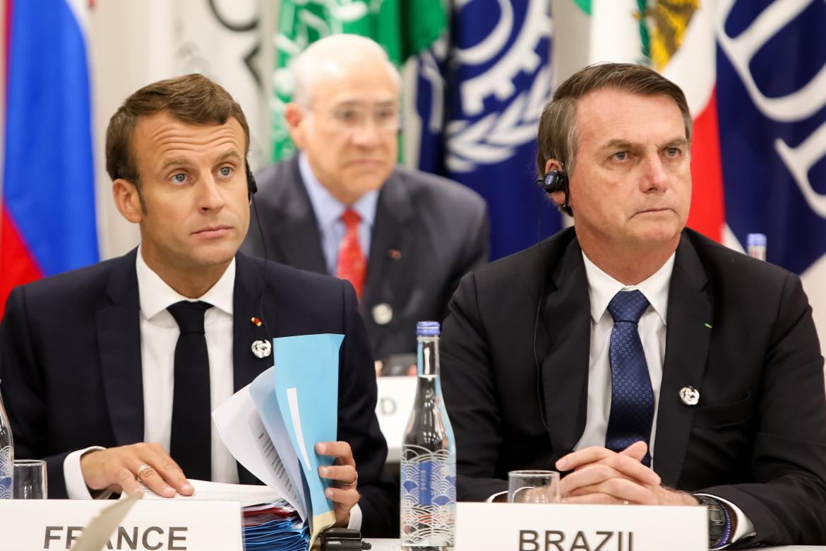 Jair Bolsonaro y Emmanuel Macron