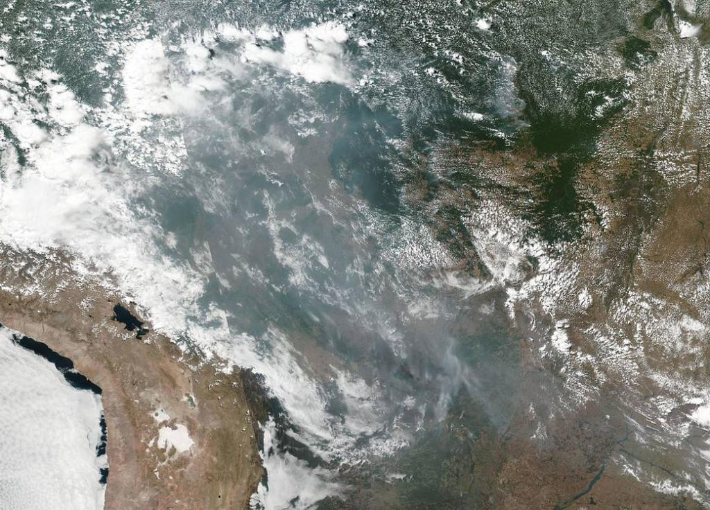Incendios en la Amazonia, vistos desde el espacio por la NASA