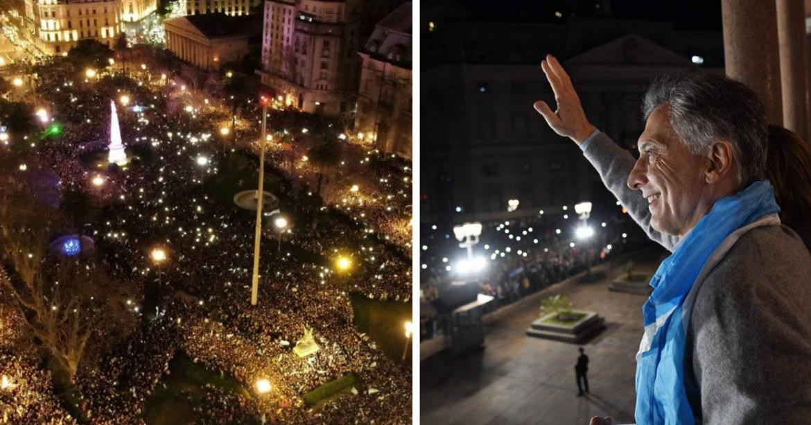 #24A, Plaza de Mayo, marcha a favor de Mauricio Macri