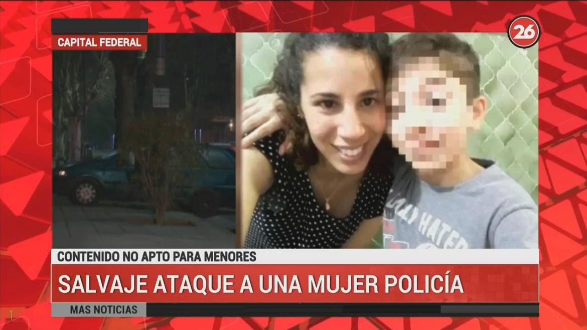 Salvaje ataque contra una mujer policía en Mataderos, Canal 26
