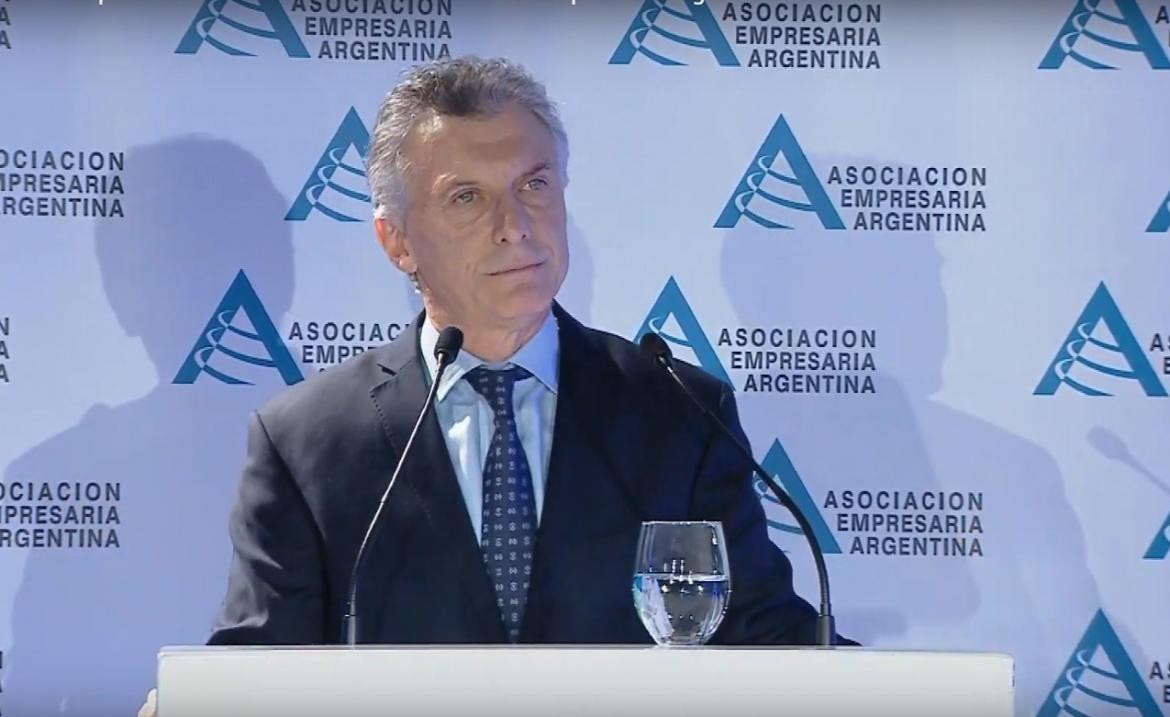 Mauricio Macri, IV Jornada de la Asociación Empresaria Argentina, YouTube Casa Rosada