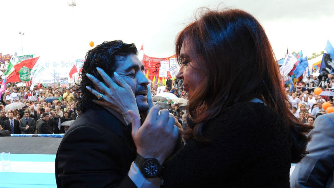 Diego Maradona y Cristina Fernández de Kirchner