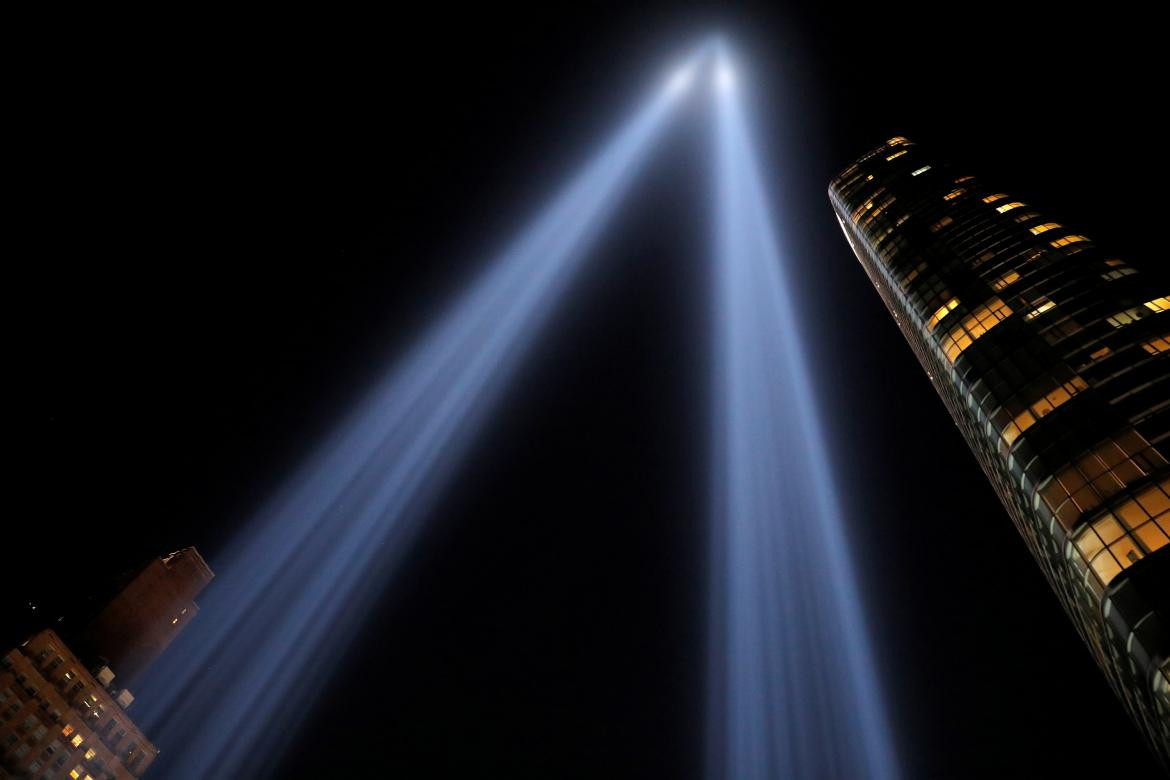 El Tribute in Light se enciende para conmemorar el 18 aniversario del ataque del 11 de septiembre de 2001 en la ciudad de Nueva York, REUTERS