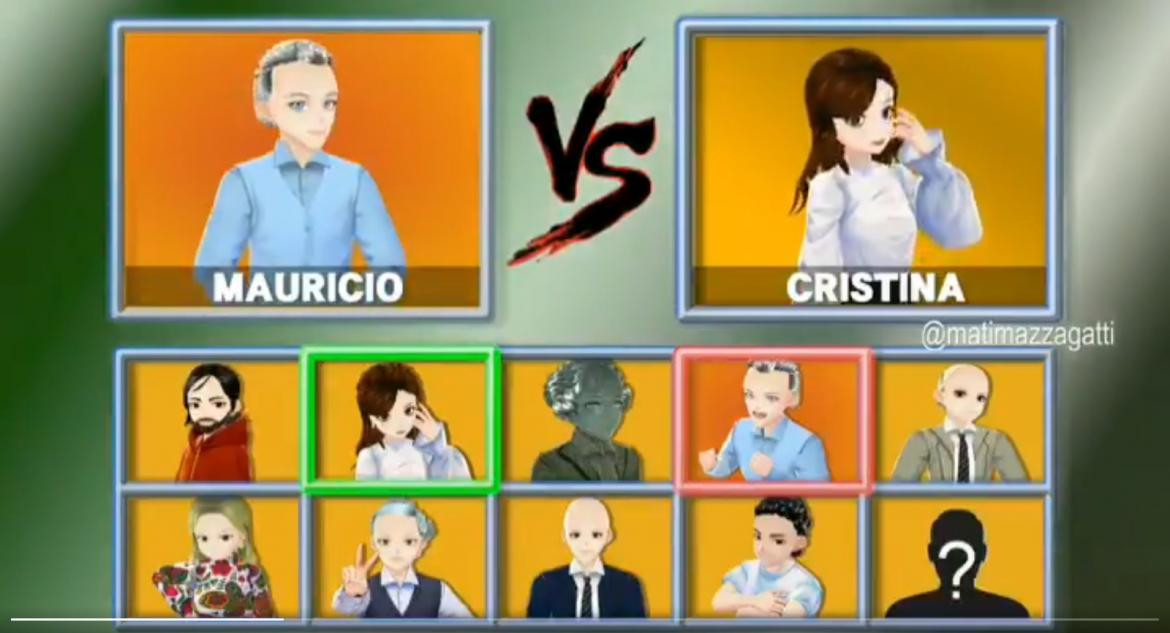 Videojuego animé que enfrenta a Macri y Cristina, viral, videogame políticos