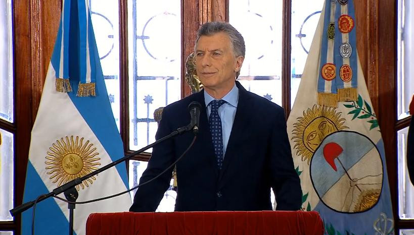Mauricio Macri, presidente de la Nación, Acto oficial