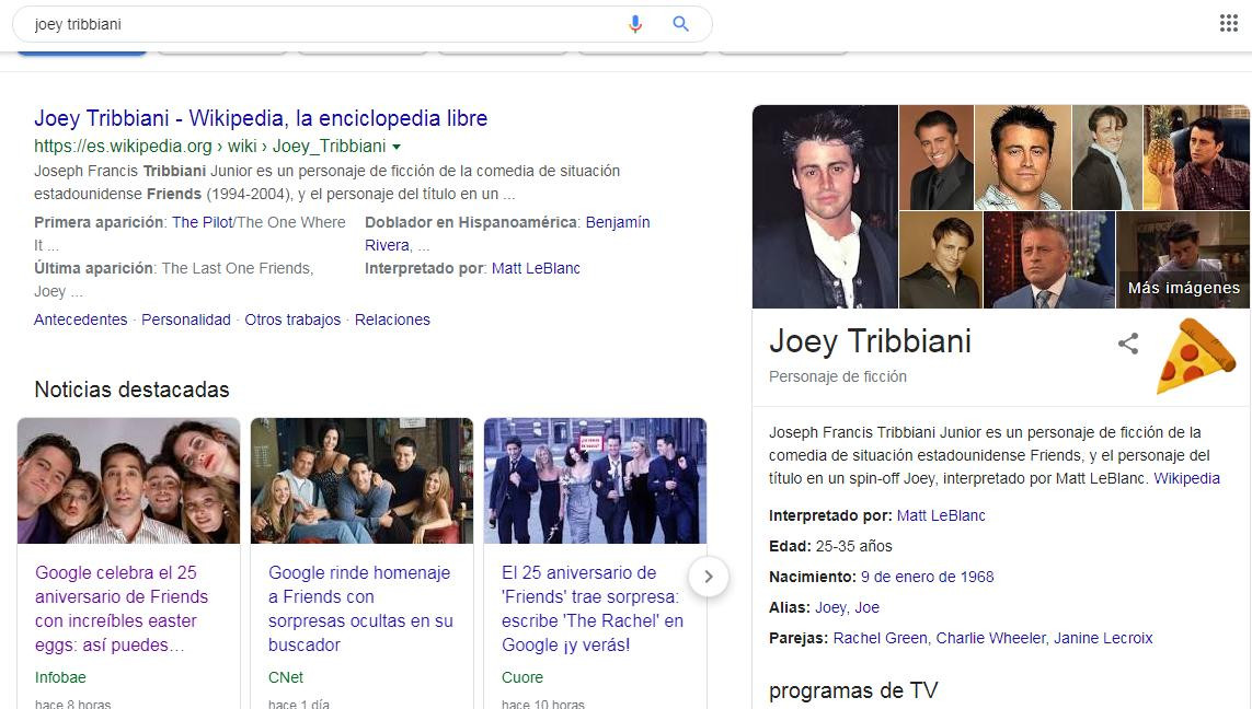 Friends, 25 años, Joey Tribbiani