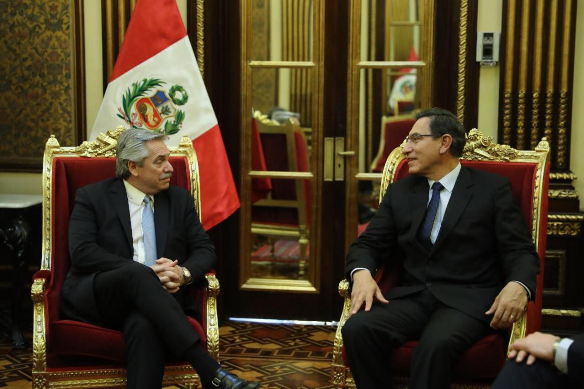 Alberto Fernández junto al presidente de Perú, gira latinoamericana 