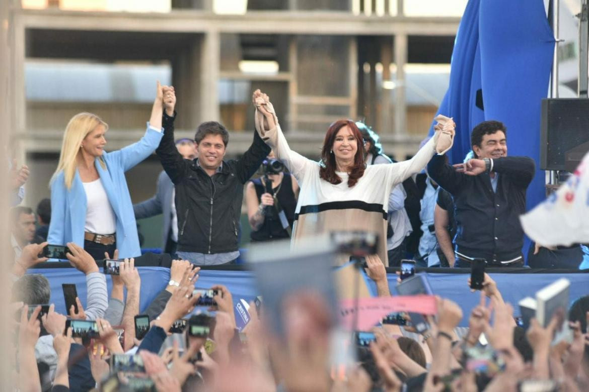Cristina Fernández de Kirchner en La Universidad de La Matanza junto a Espinoza, Magario y Kicillof