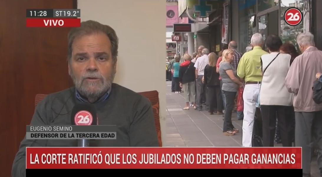 Eugenio Semino sobre fallo de la Corte a jubilados, móvil con Canal 26