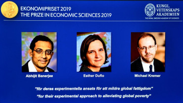 El Nobel de Economía fue para Abhijit Banerjee, Esther Duflo y Michael Kremer 