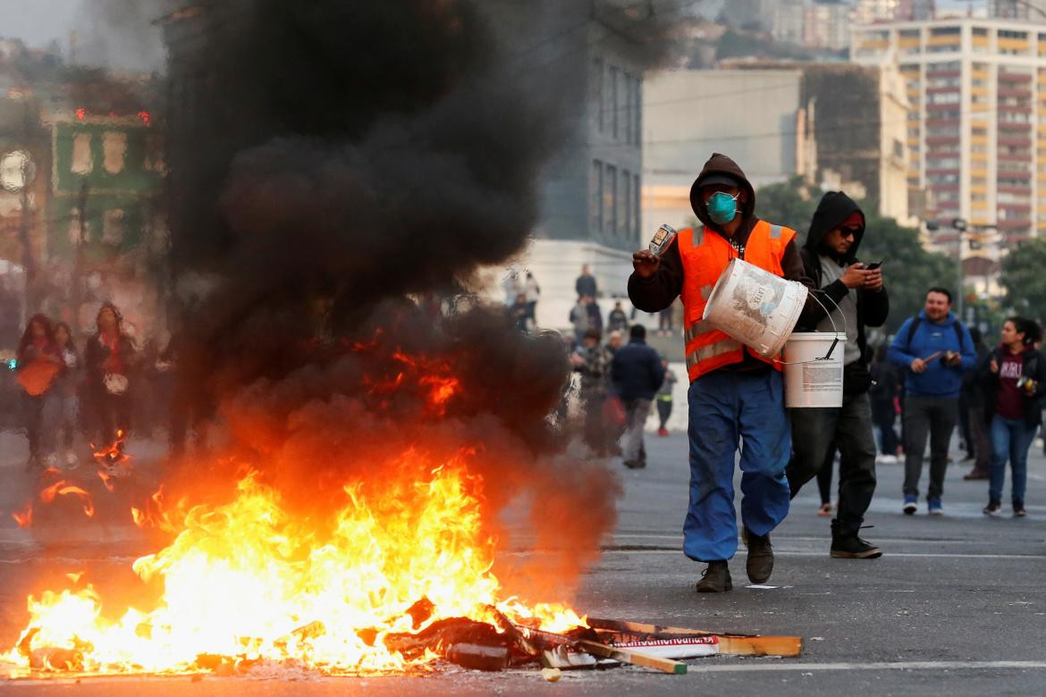 Violentas protestas en Santiago de Chile, REUTERS	