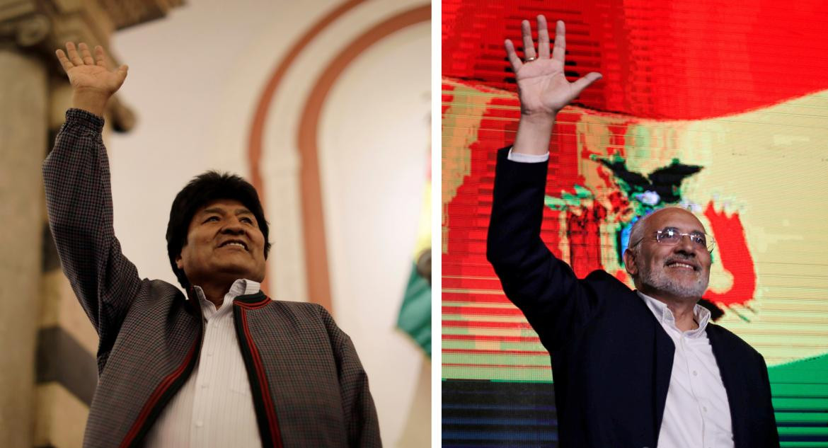 Evo Morales y Carlos Mesa, elecciones en Bolivia