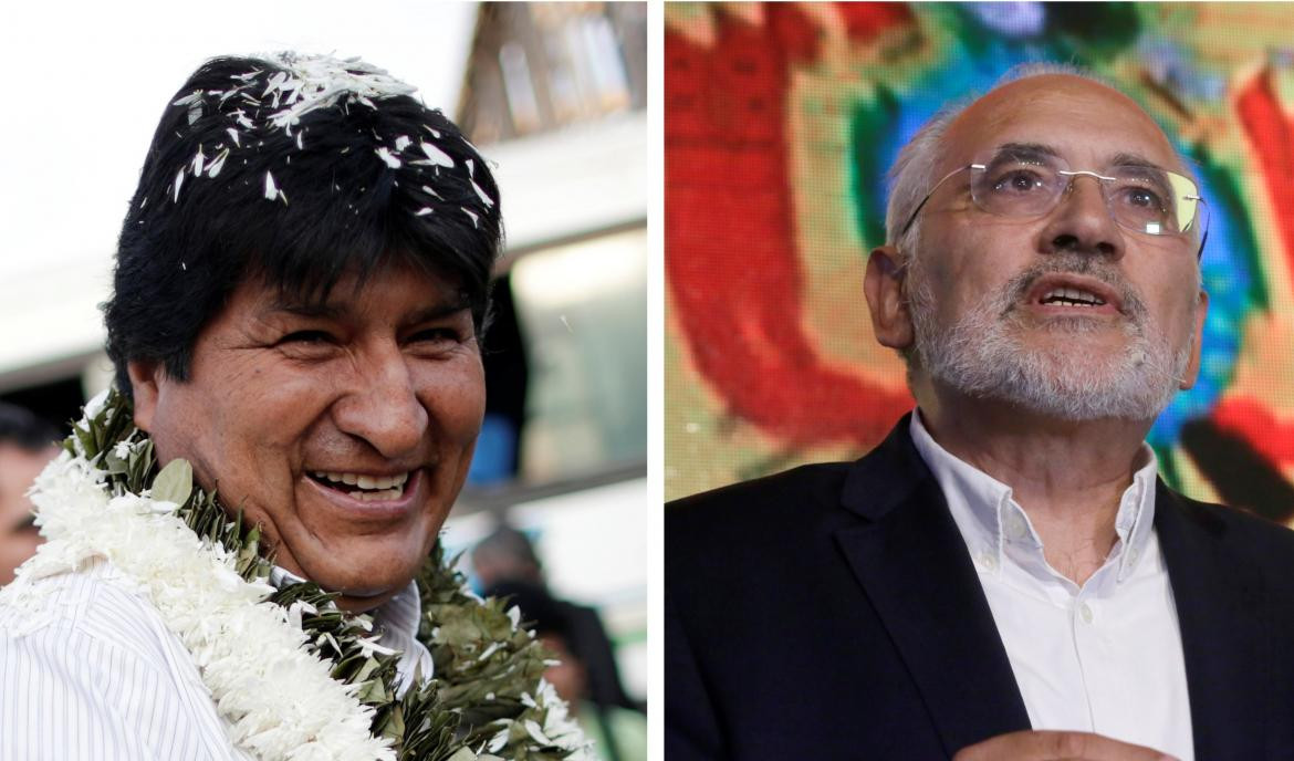 Evo Morales y Carlos Mesa, elecciones en Bolivia