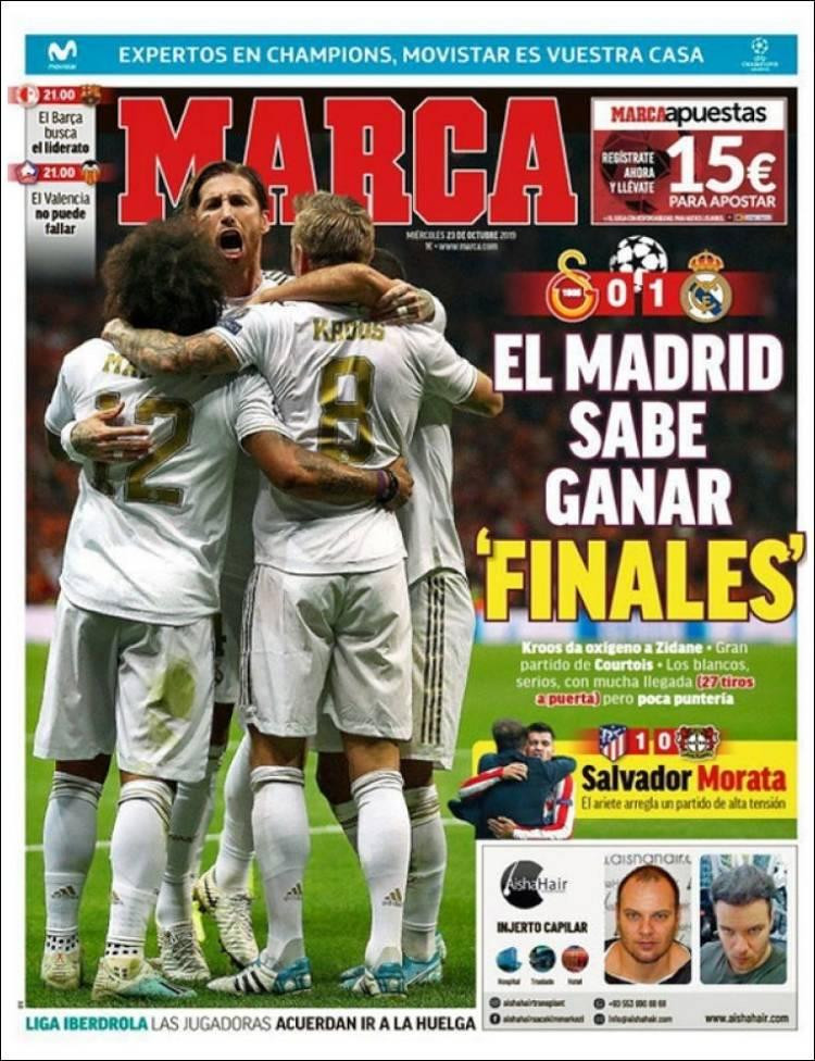 Tapas de diarios, Marca de España, miércoles 23-10-19