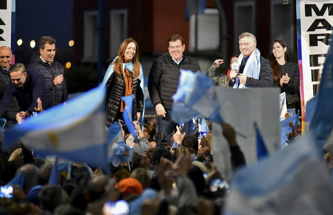Mauricio Macri en Mar del Plata, marcha del 