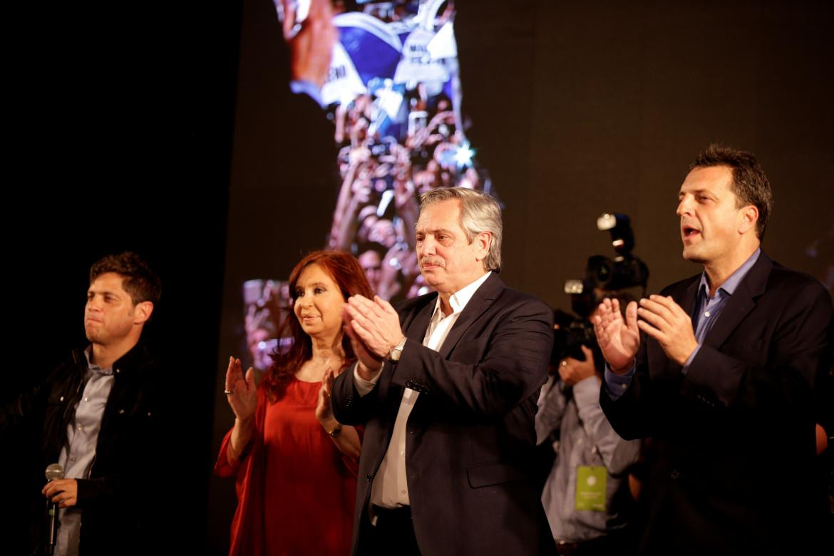 Axel Kicillof, Cristina Kirchner, Alberto Fernández y Sergio Massa, REUTERS