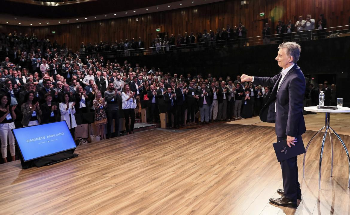 Mauricio Macri, reunión de gabinete ampliado, NA