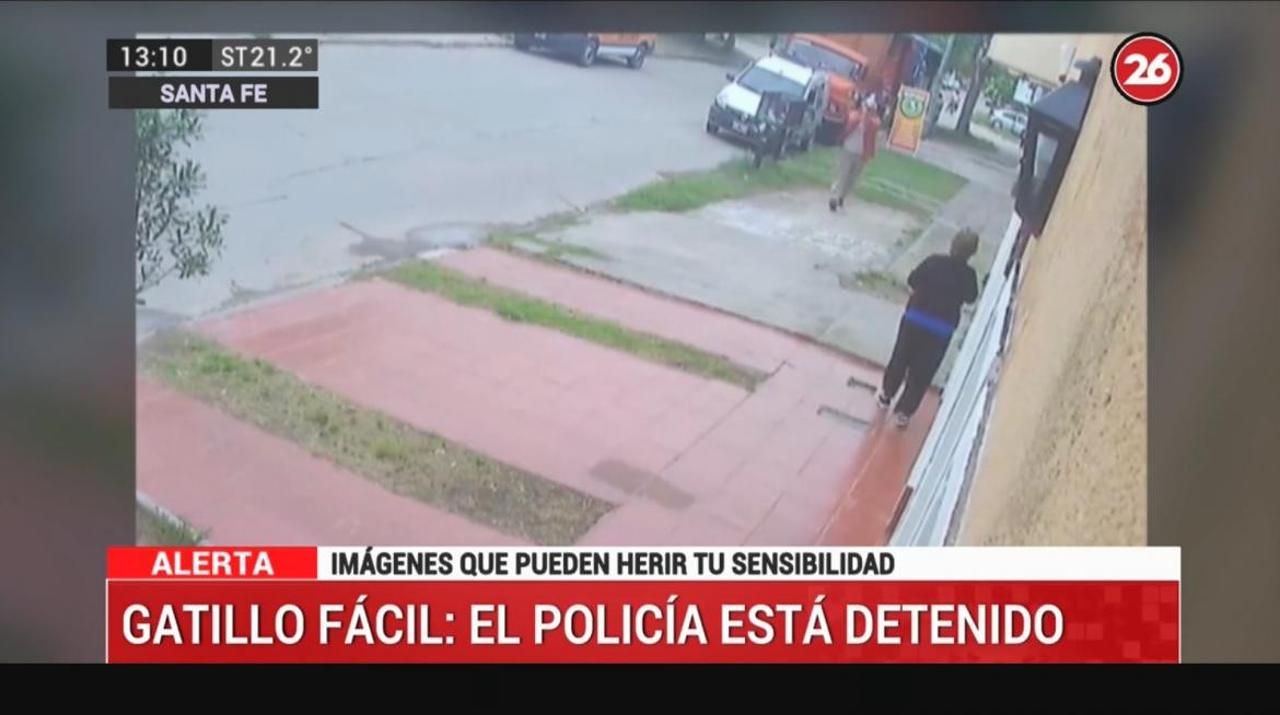Video, así fue como el policía mató a Lautaro Saucedo, Santa Fe, Canal 26