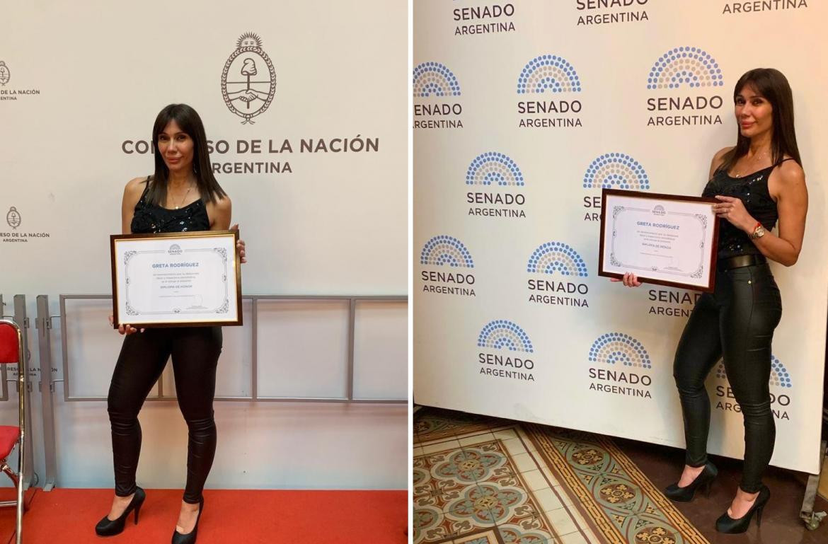 Greta Rodríguez, periodista de Canal 26, premio a su labor deportiva en Congreso de la Nación