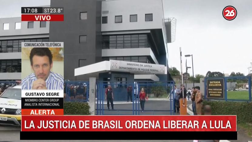 Gustavo Segré sobre liberación de Lula, Canal 26