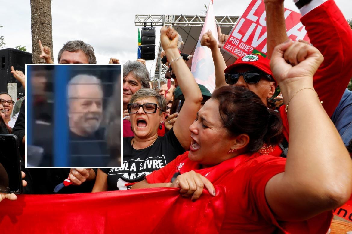 Lula da Silva, liberación y simpatizantes, REUTERS