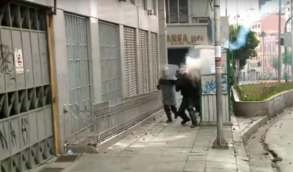 Incidentes en Bolivia, La Paz, Captura de Youtube