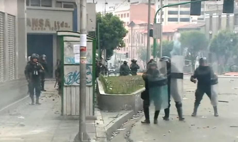 Incidentes en Bolivia, La Paz, Captura de Youtube