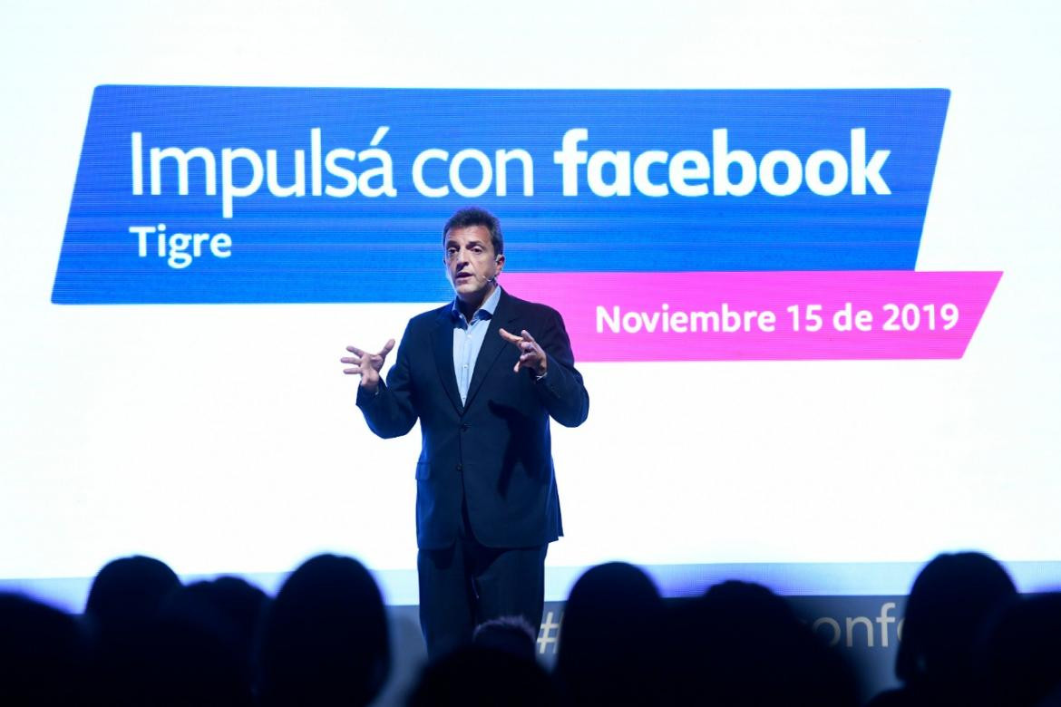 Sergio Massa en capacitación de Facebook en Tigre