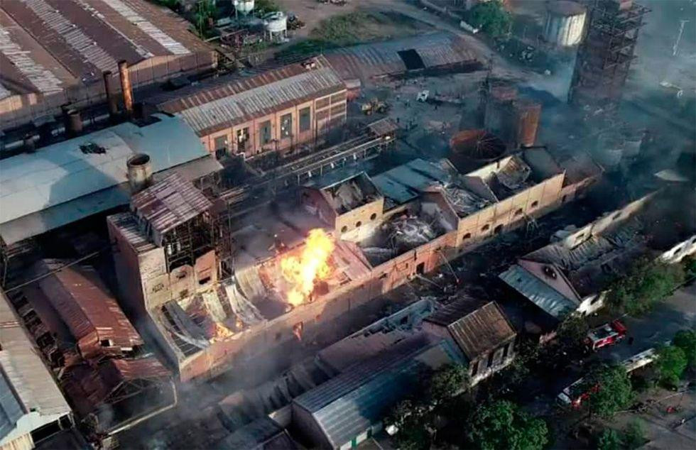 Incendio y explosión en un ingenio de Jujuy