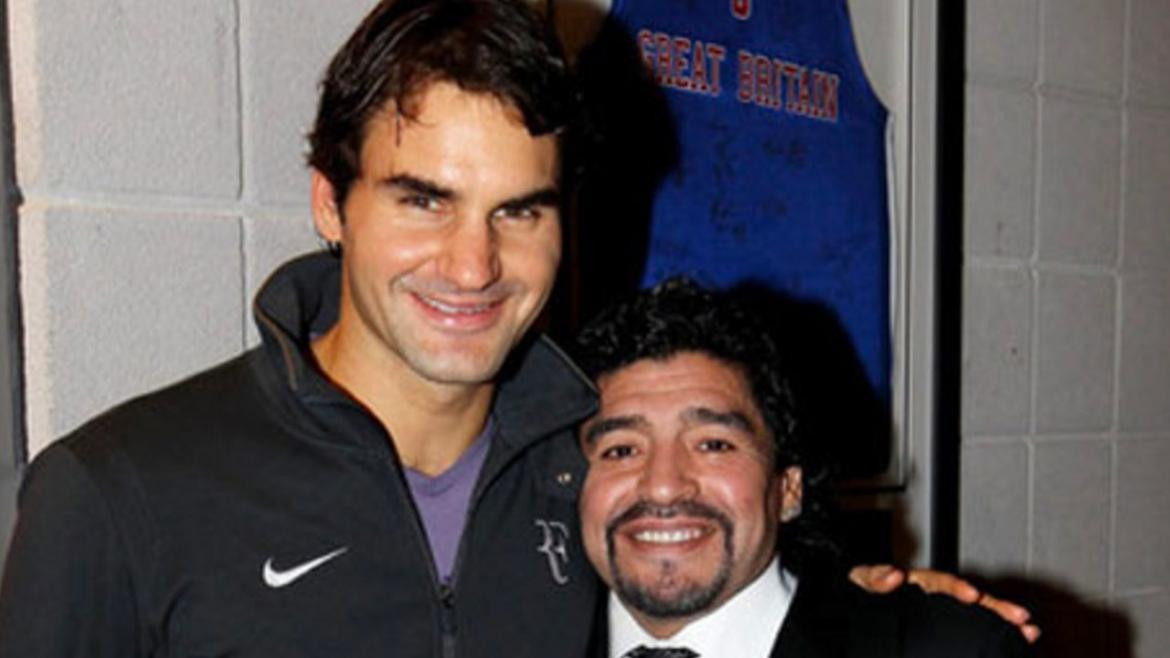 Roger Federer y Maradona