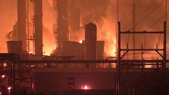 Explosión en planta química, Texas, foto Twitter