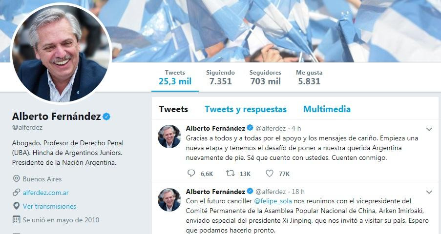 Alberto Fernández twitter