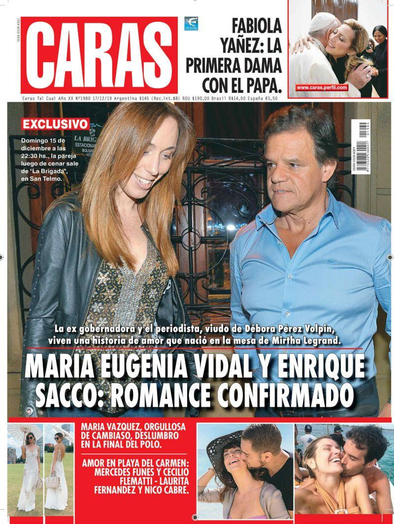 Tapa de Revista Caras, 18/11/19, María Eugenia Vidal