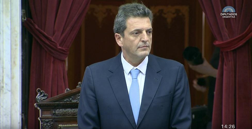 Sergio Massa, Cámara de Diputados, debate Ley de Emergencia Económica, YouTube	
