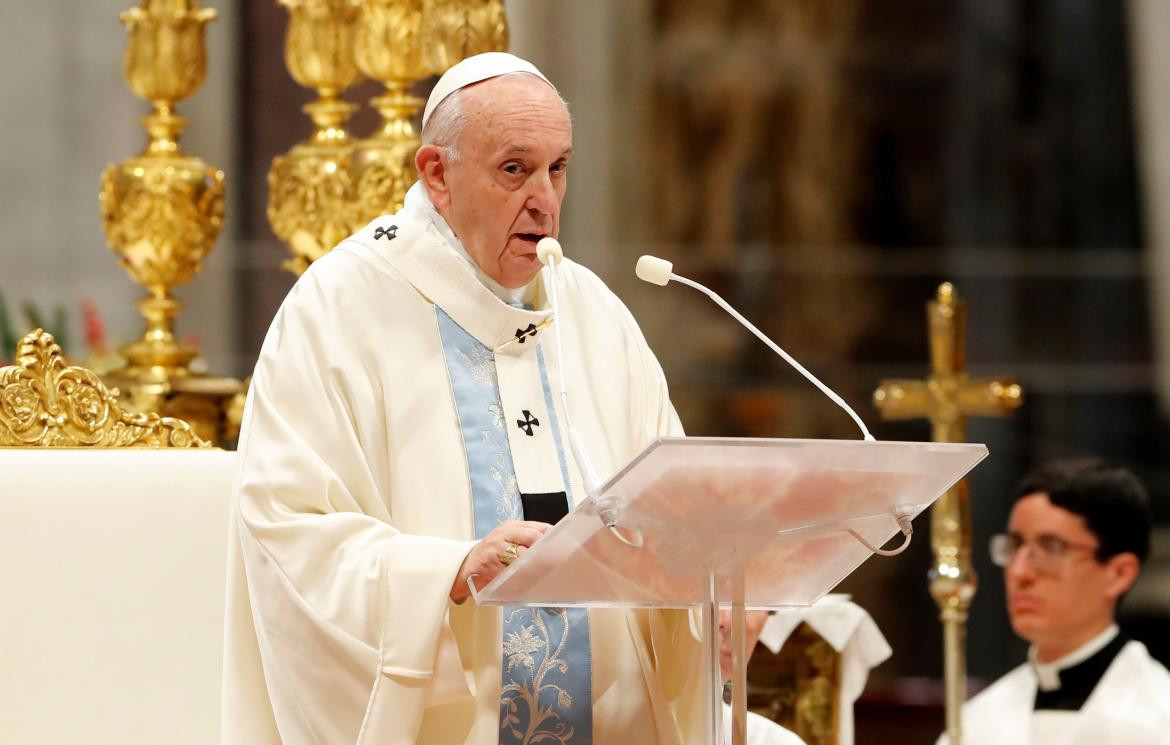 Papa Francisco en la primera misa del 2020, REUTERS