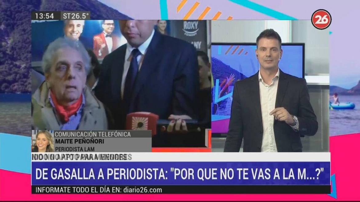 Antonio Gasalla y un exabrupto con periodistas en el Verano 2020, Canal 26