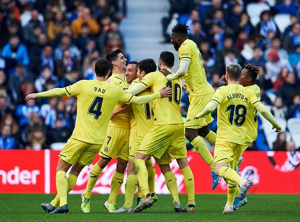 Festejos del Villarreal ante Real Sociedad por la Liga Santander