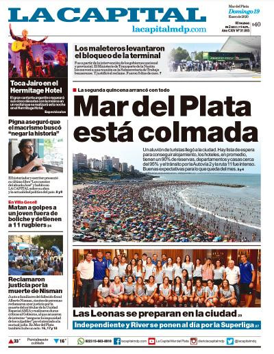 Tapas de diarios, La Capital, domingo 19 de enero de 2020