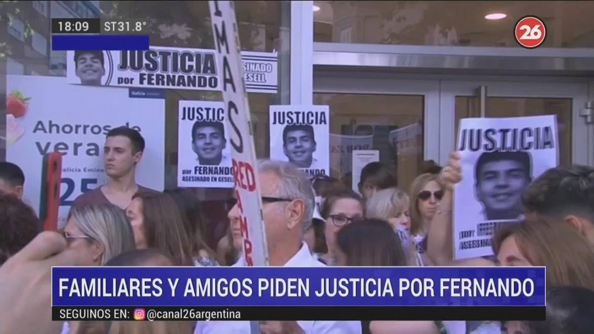 Crimen en Villa Gesell: marcha y pedido de Justicia por la muerte de Fernando Sosa, Canal 26	