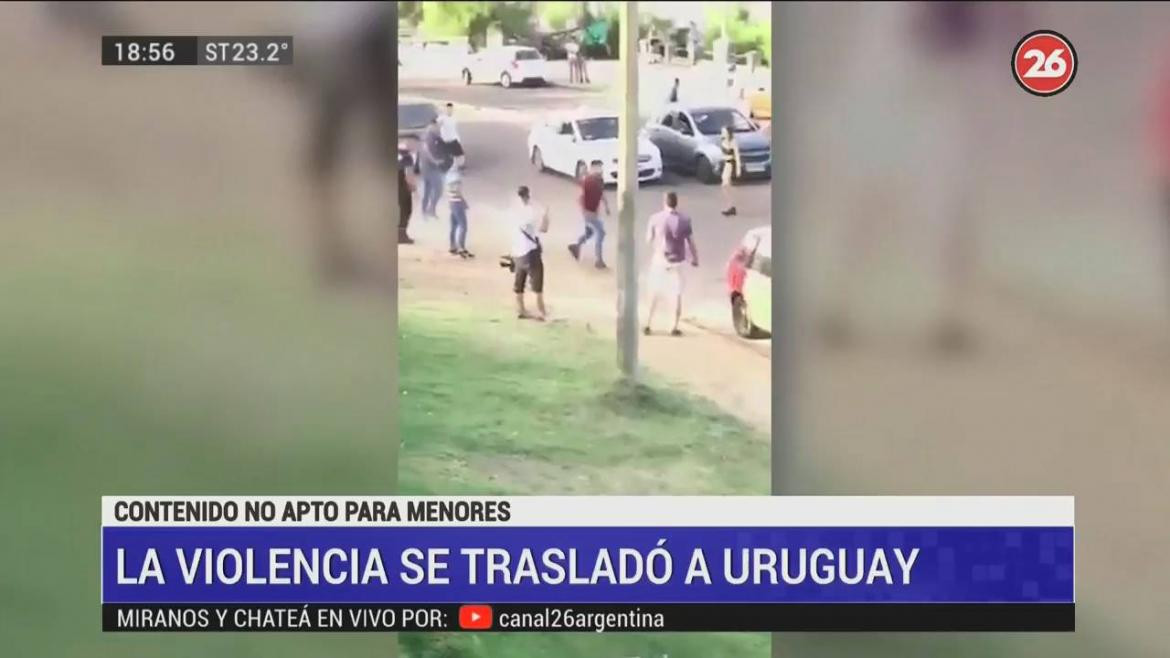 Batalla campal en Uruguay a la salida de un boliche