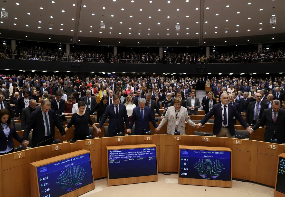 Aprobación del Brexit en el Parlamento Europeo, REUTERS