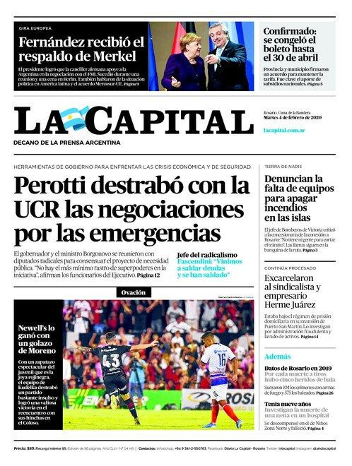 Tapas de Diarios - Martes 4-02-20 - LA CAPITAL