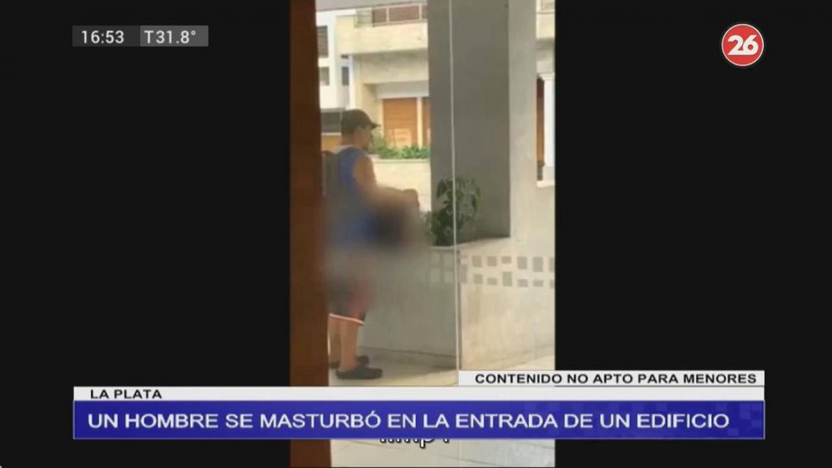 Un hombre se masturbó en La Plata, Canal 26
