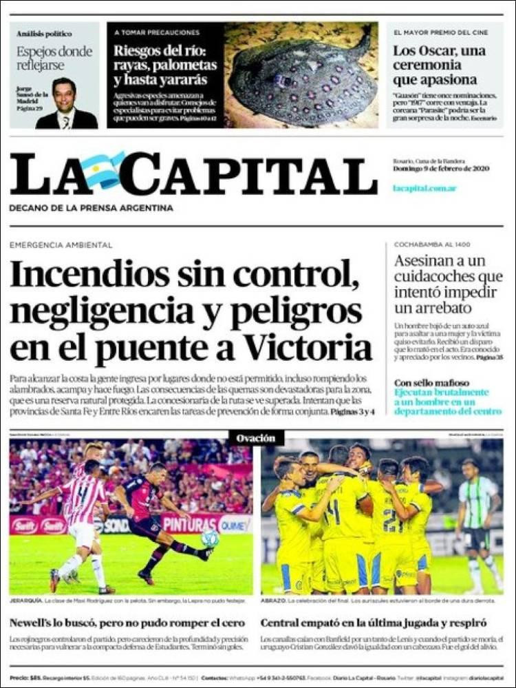 Tapas de Diarios, La capital domingo 9 de febrero de 2020