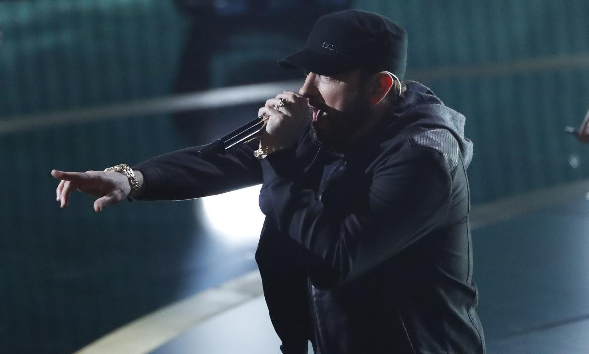 Eminem sorprendió con su presentación en la ceremonia de los Premios Oscar, REUTERS